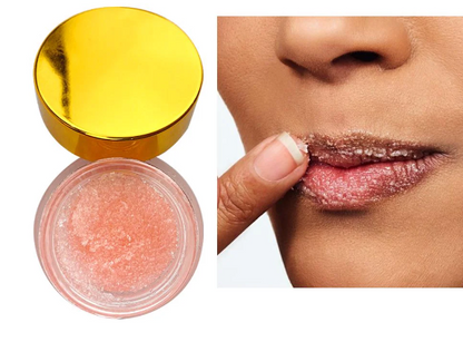 Strawberry Sand Sugar Lip Scrub with exfoliating lip wand