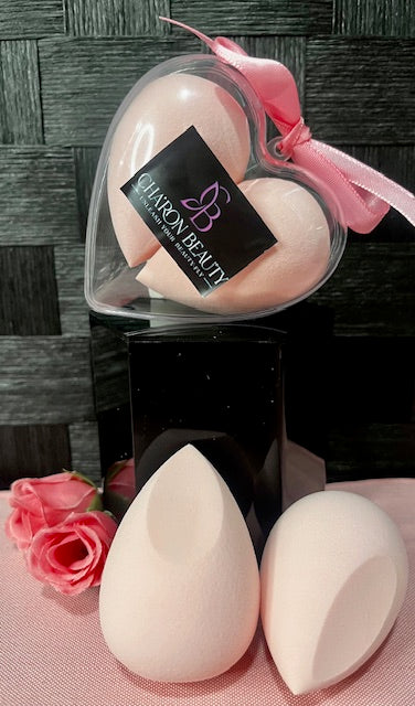 Warm My Heart Shaped Beauty Blenders with Case